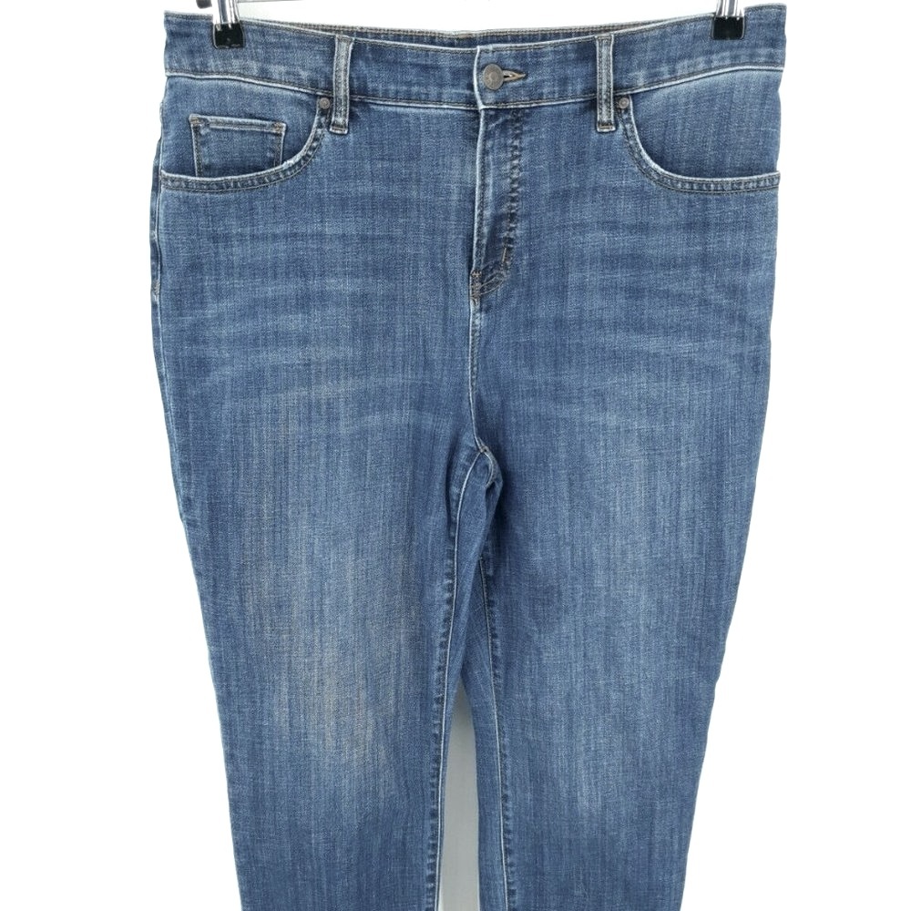 Chico's So Slimming Girlfriend Slim Leg Crop Jean Size 2.0